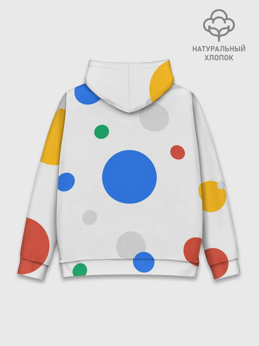 Худи мужской база хлопок / Цветной горох