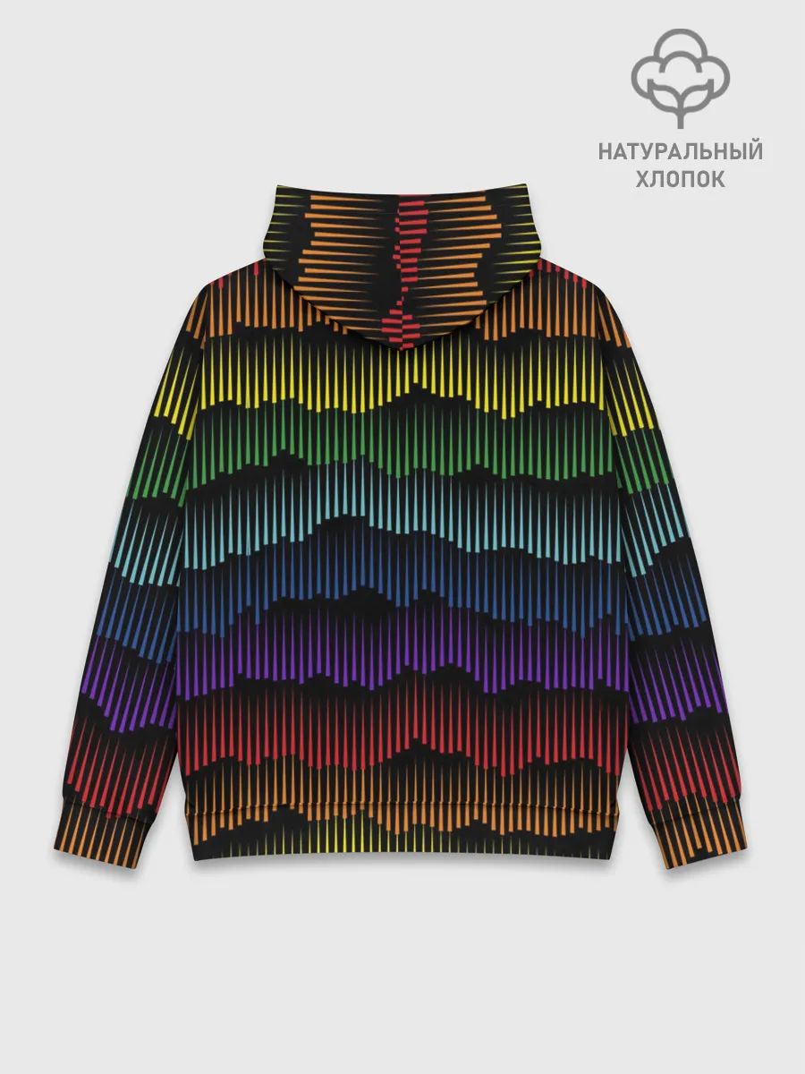 Худи мужской база хлопок / Радуга