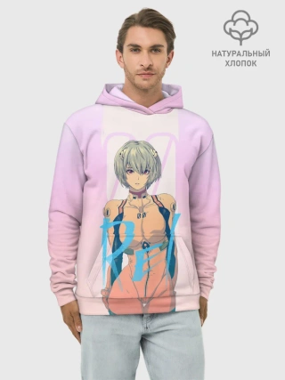 Худи мужской база хлопок / Rei Ayanami