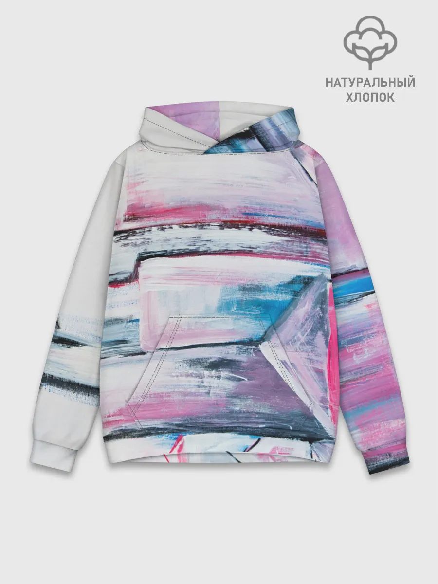 Худи мужской база хлопок / Цветные мелки