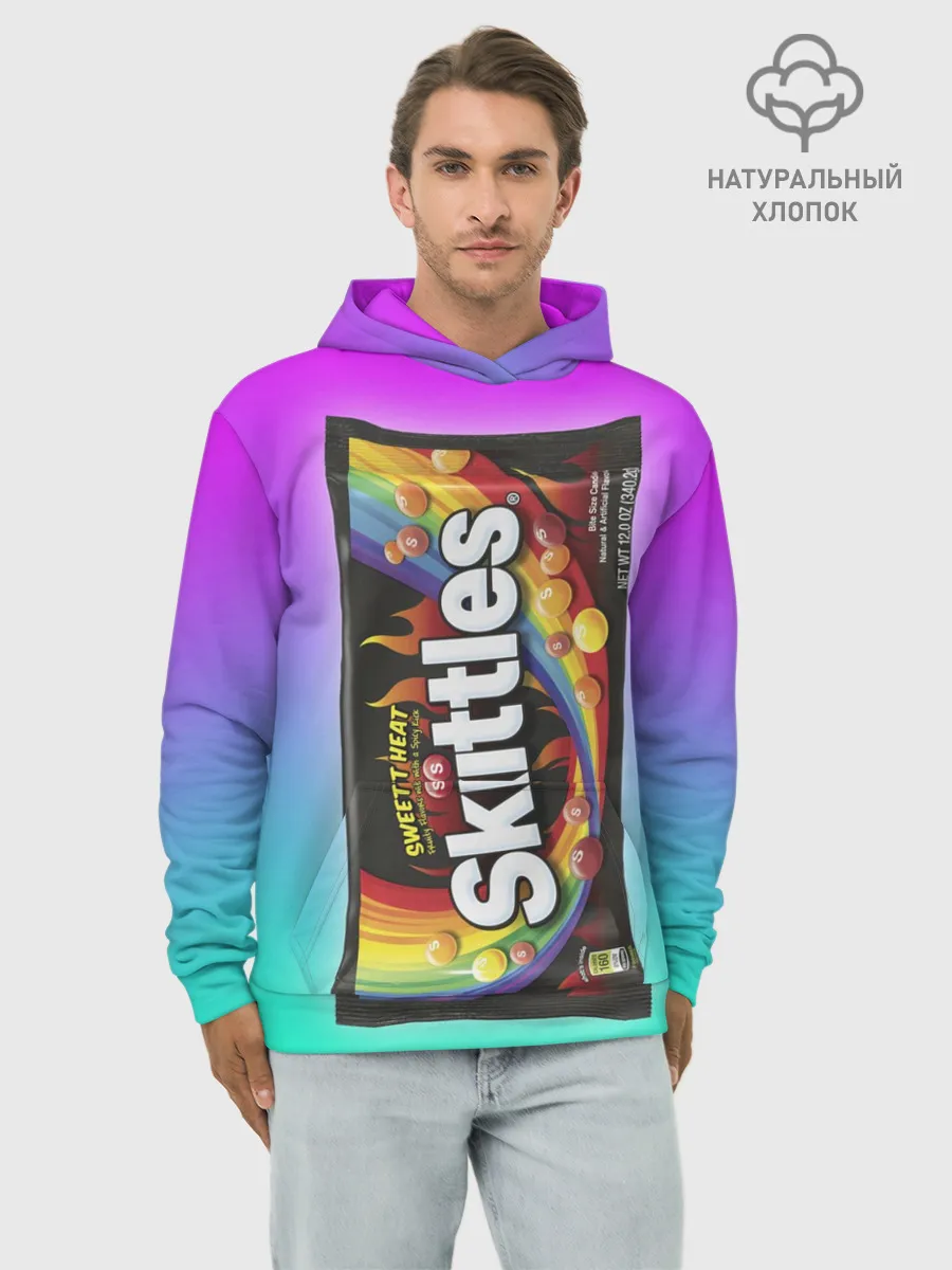 Худи мужской база хлопок / Skittles | Черный