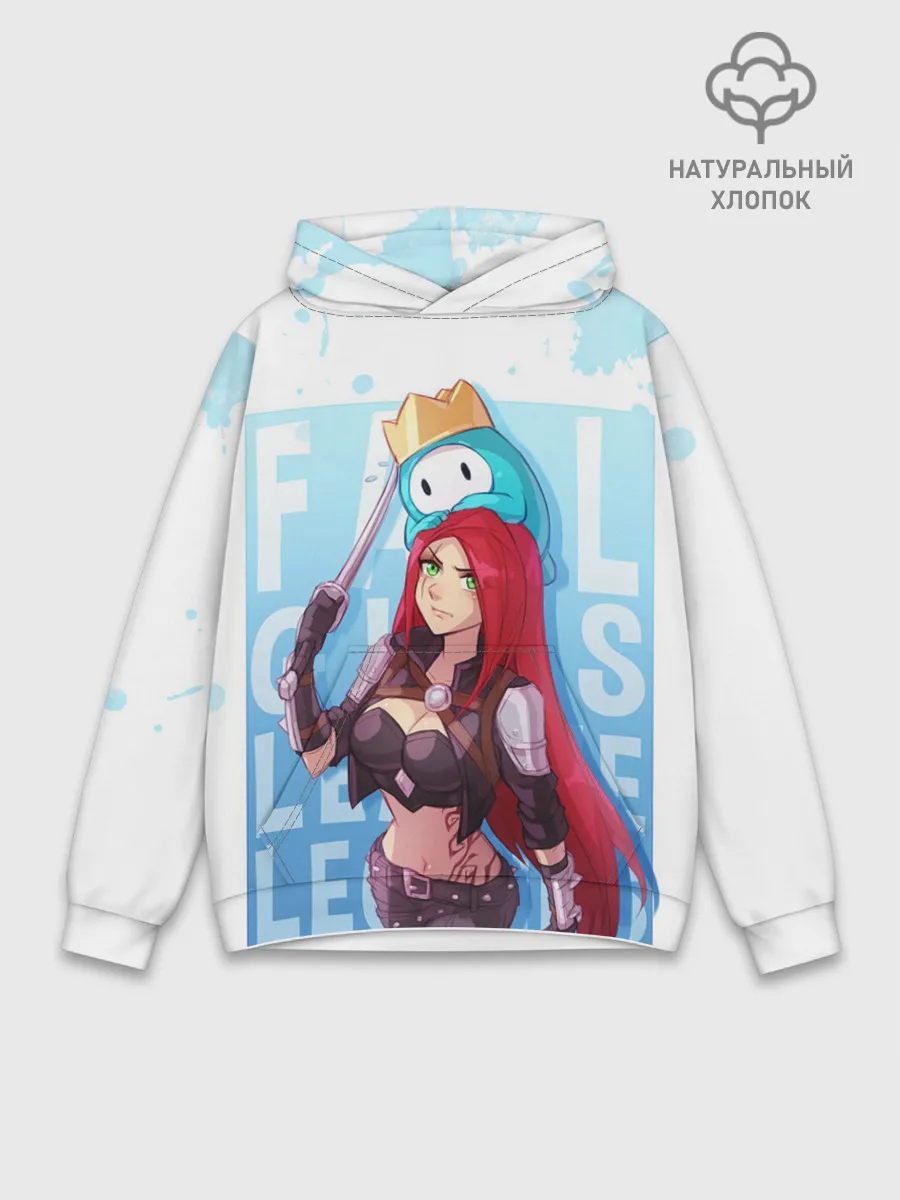 Худи мужской база хлопок / Fall guys x league of legands