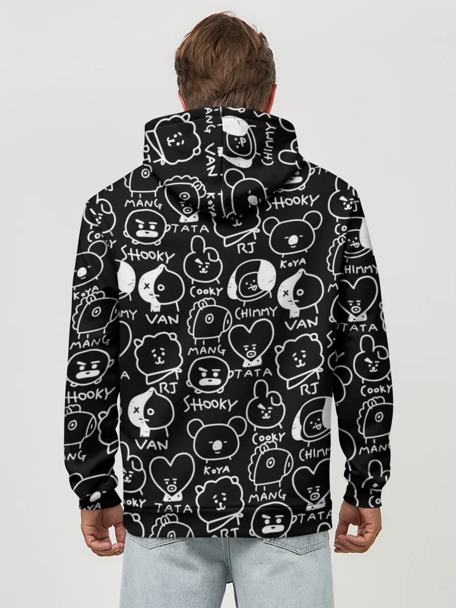 Худи мужской база хлопок / BTS | BT21