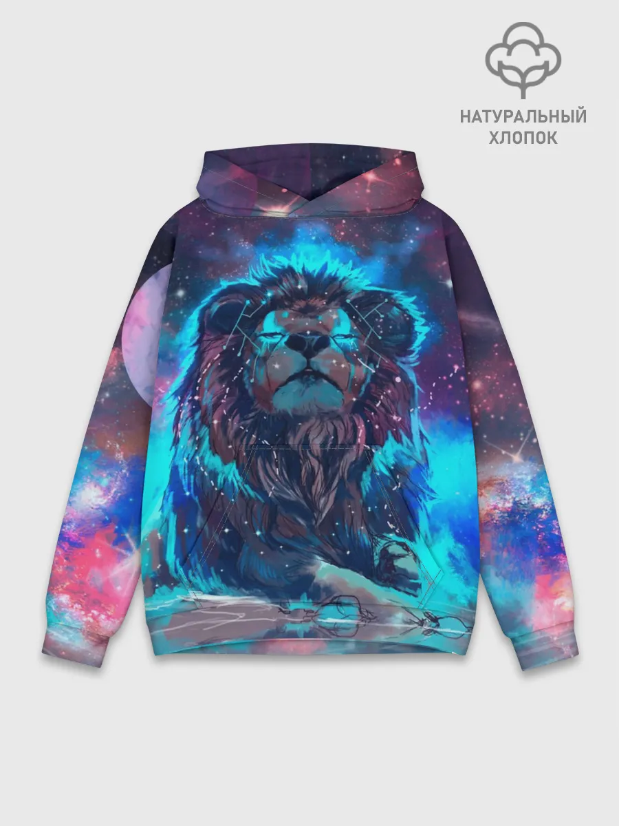 Худи мужской база хлопок / Galaxy Lion