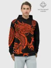 Худи мужской база хлопок / RED CHINA DRAGON