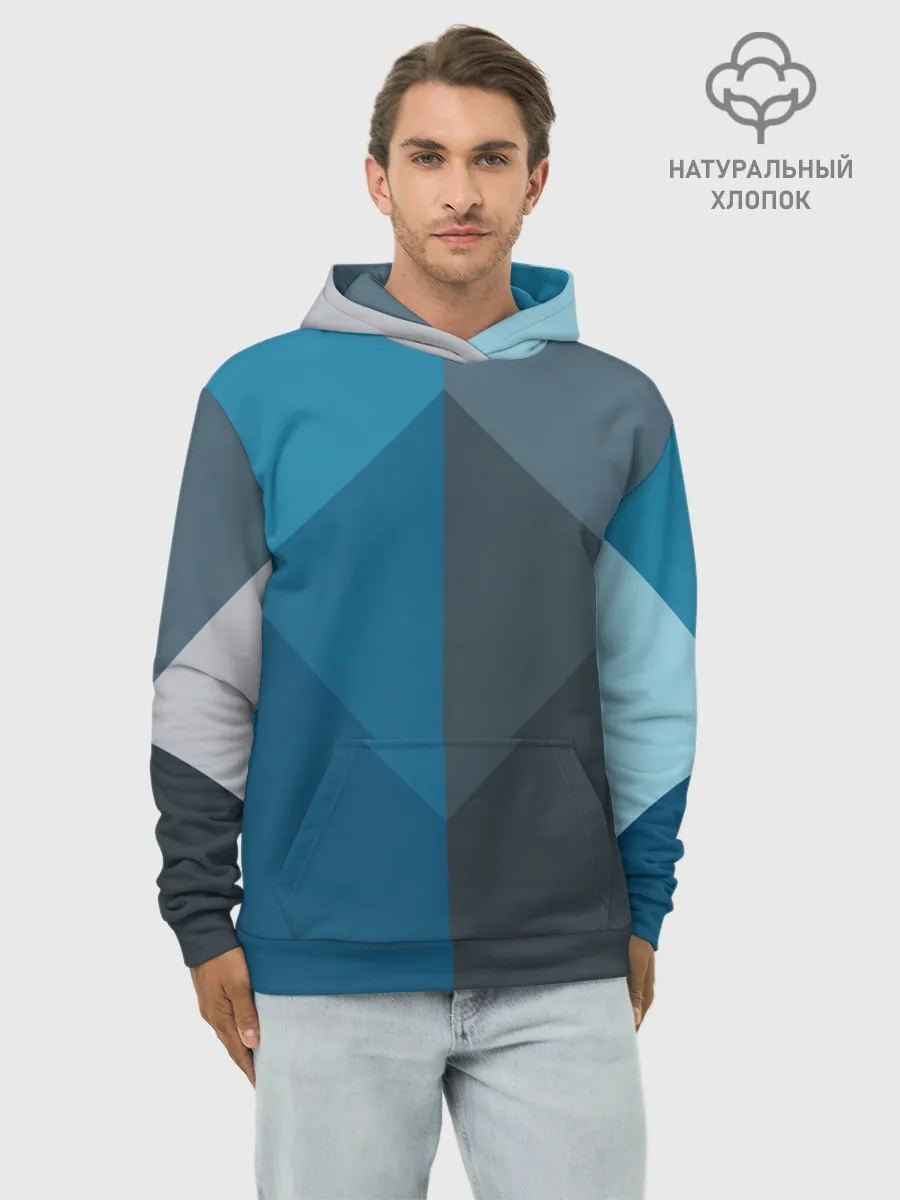 Худи мужской база хлопок / Геометрия