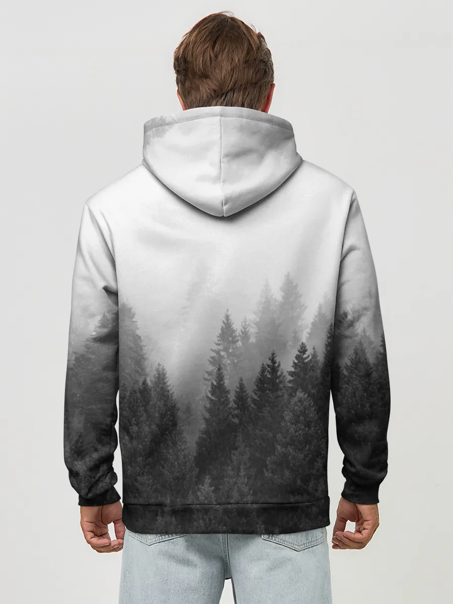 Худи мужской база хлопок / Волк