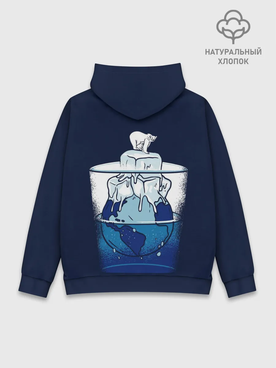 Худи мужской база хлопок / Polar Ice Bear