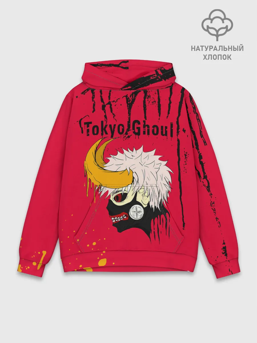 Худи мужской база хлопок / Токийский гуль рогатый