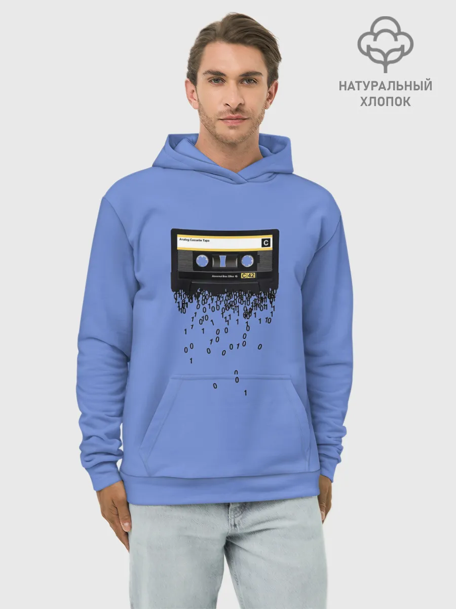 Худи мужской база хлопок / Касета из 0 и 1