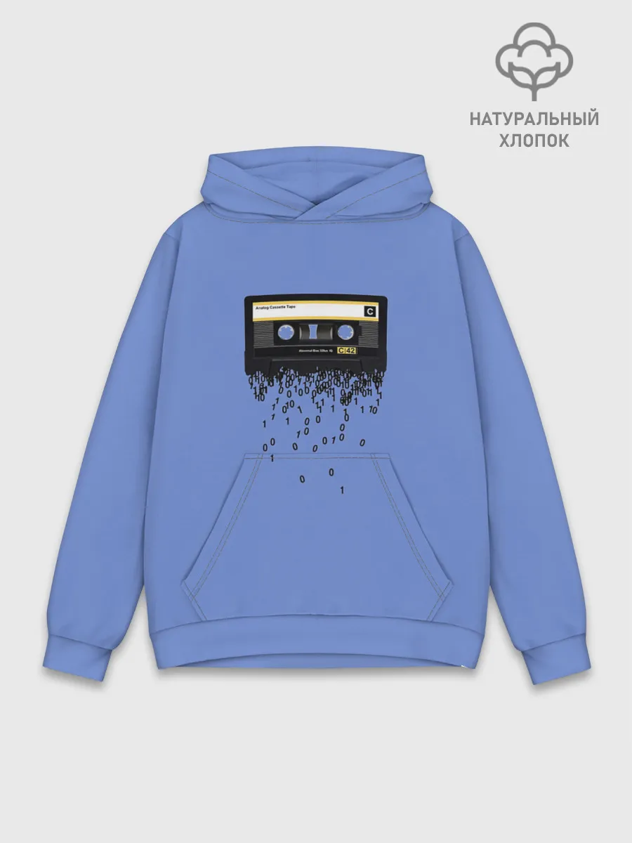 Худи мужской база хлопок / Касета из 0 и 1