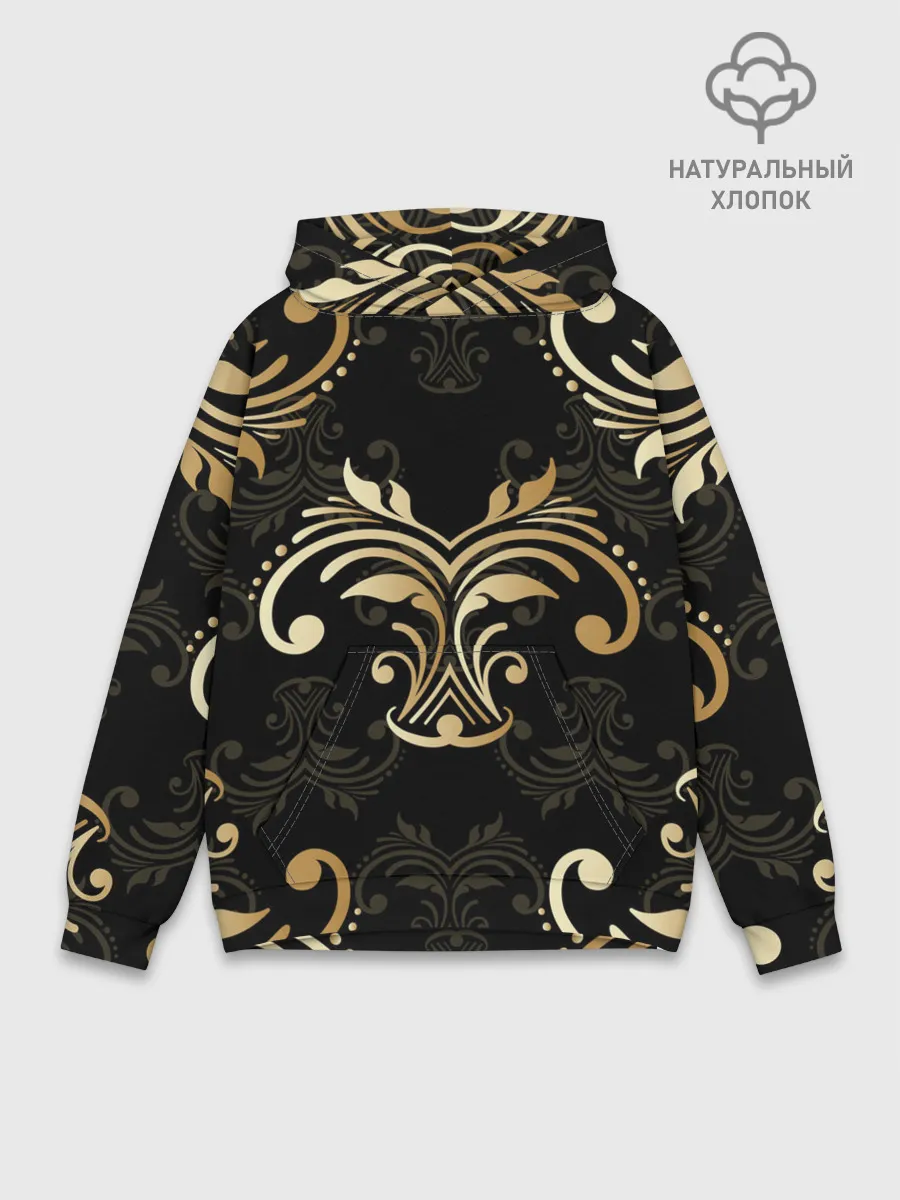 Худи мужской база хлопок / Черное золото