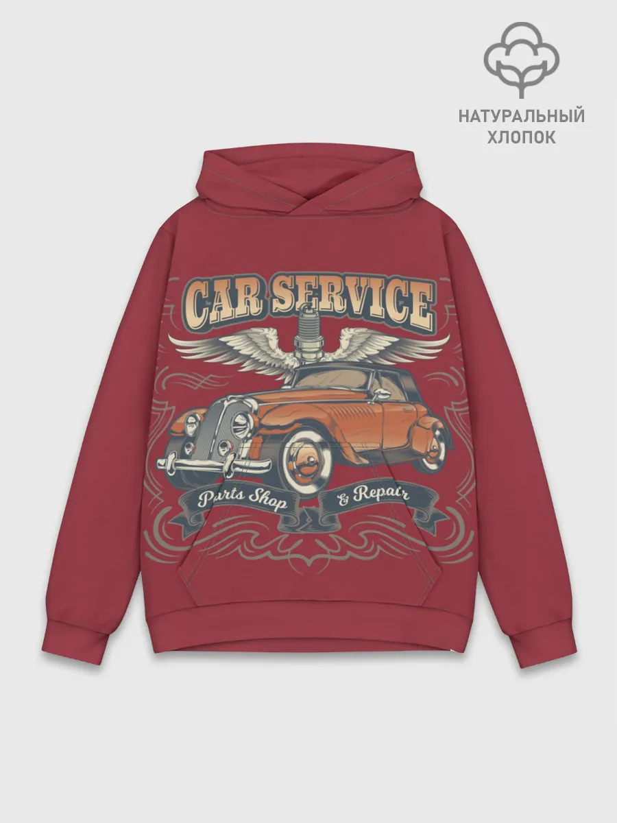 Худи мужской база хлопок / CAR SERVICE
