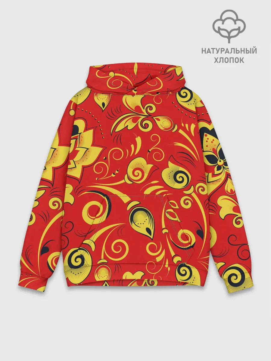 Худи мужской база хлопок / ХОХЛОМА