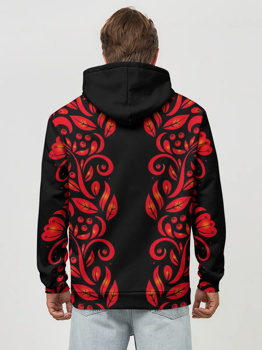 Худи мужской база хлопок / ХОХЛОМА