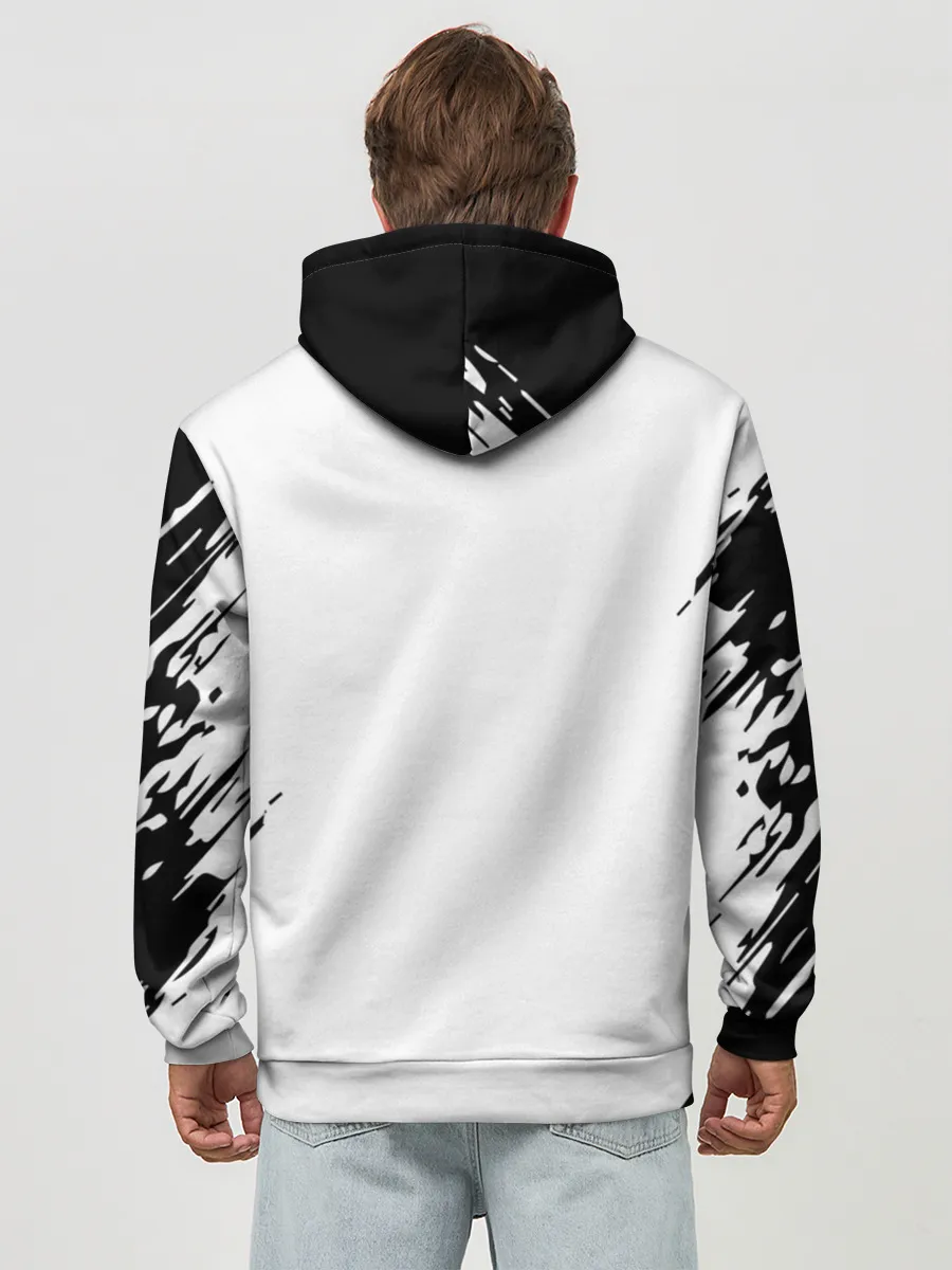 Худи мужской база хлопок / черный клеывер аниме