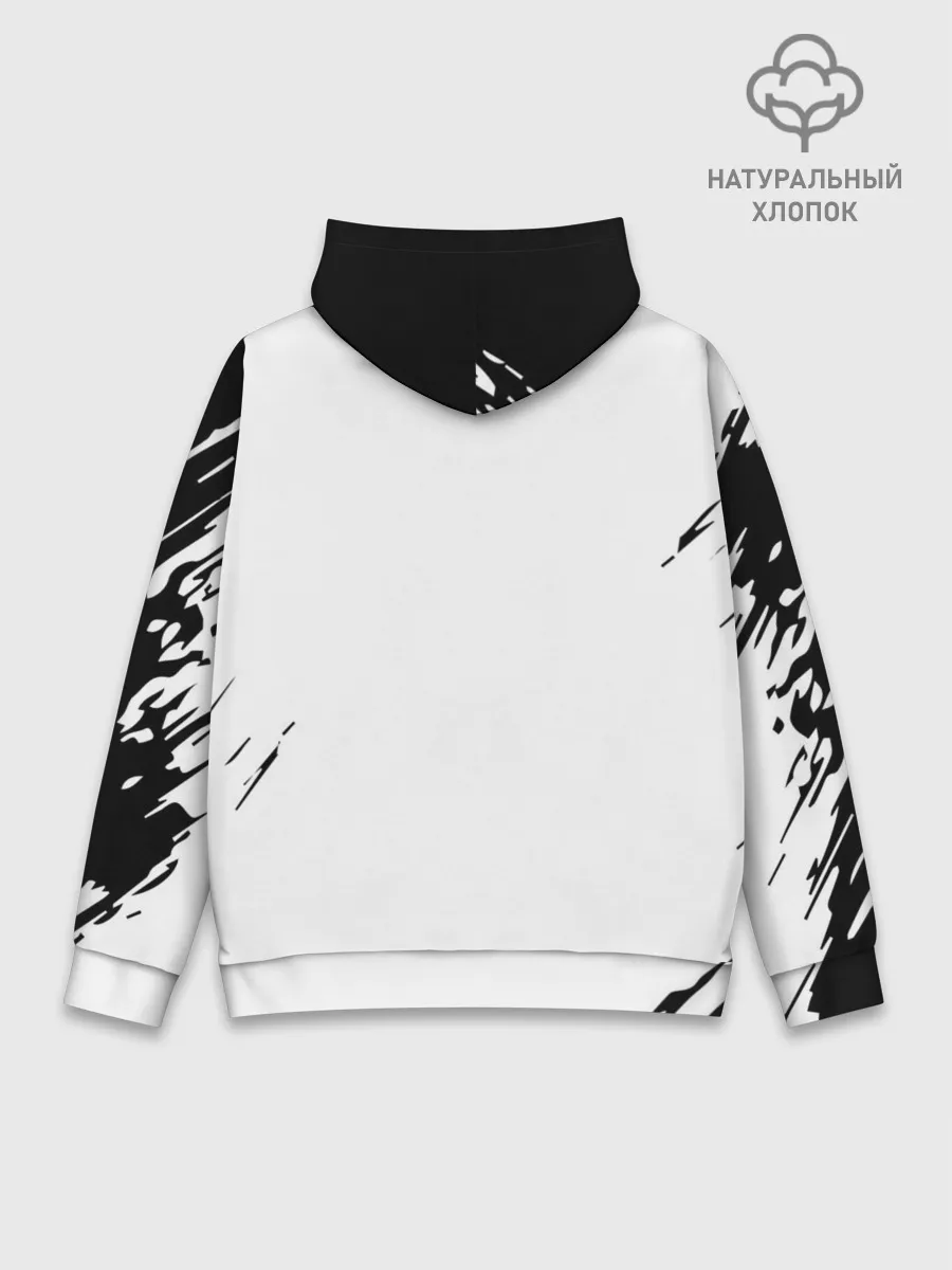 Худи мужской база хлопок / черный клеывер аниме