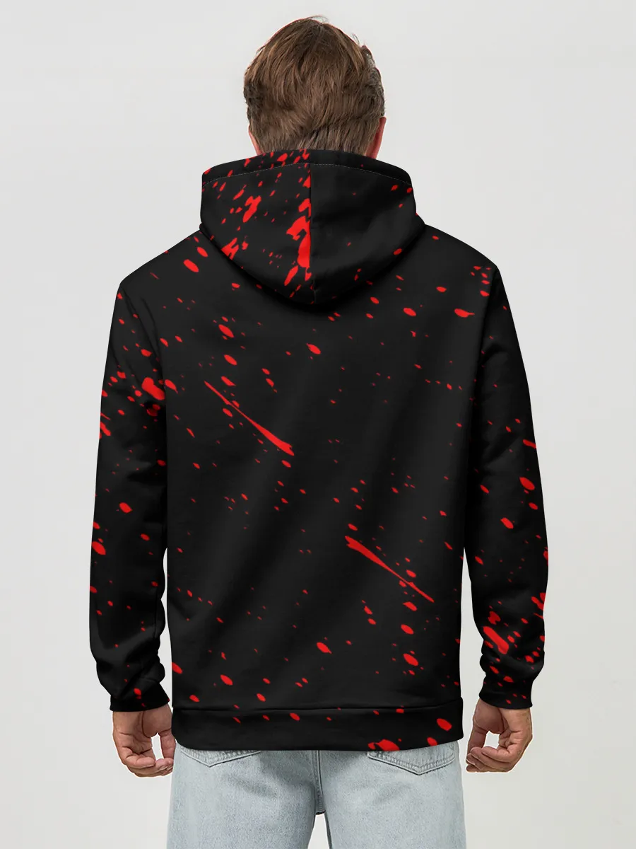 Худи мужской база хлопок / ЧЕРНЫЙ КЛЕВЕР АНИМЕ,