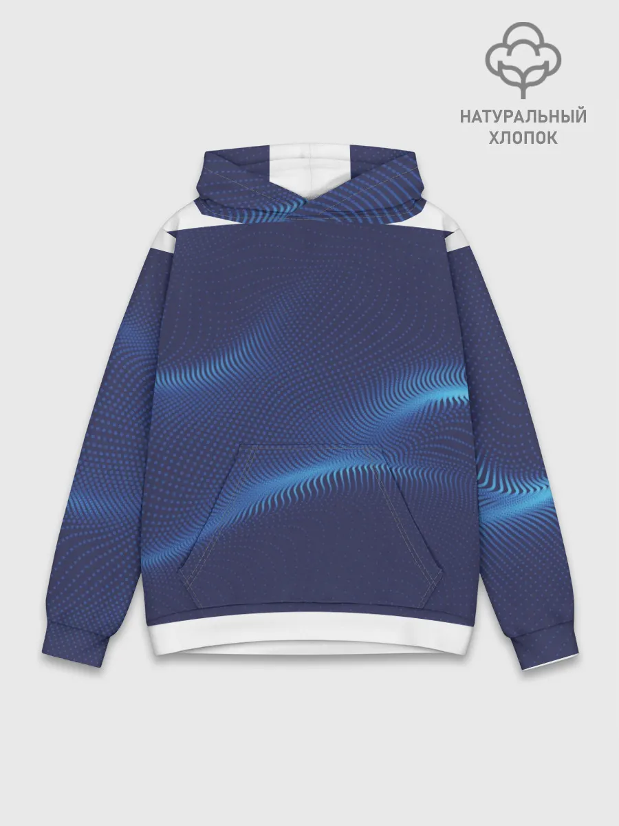 Худи мужской база хлопок / 3D волна