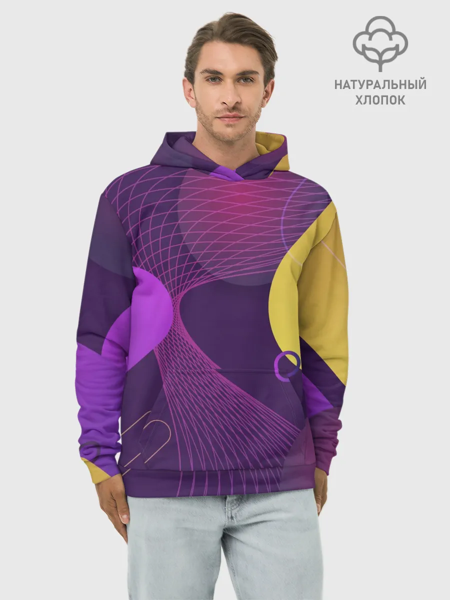 Худи мужской база хлопок / ГЕОМЕТРИЧЕСКИЕ ЛИНИИ