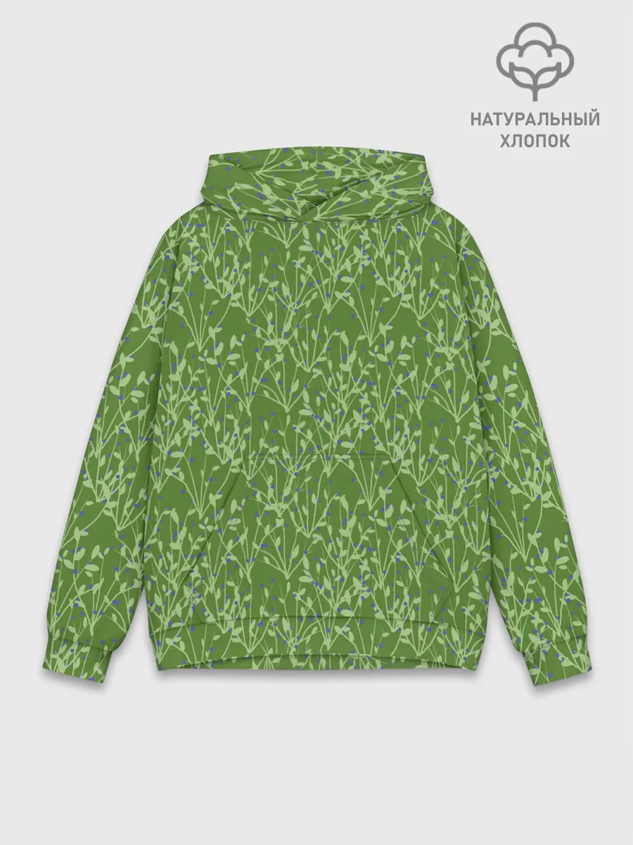 Худи мужской база хлопок / Черника