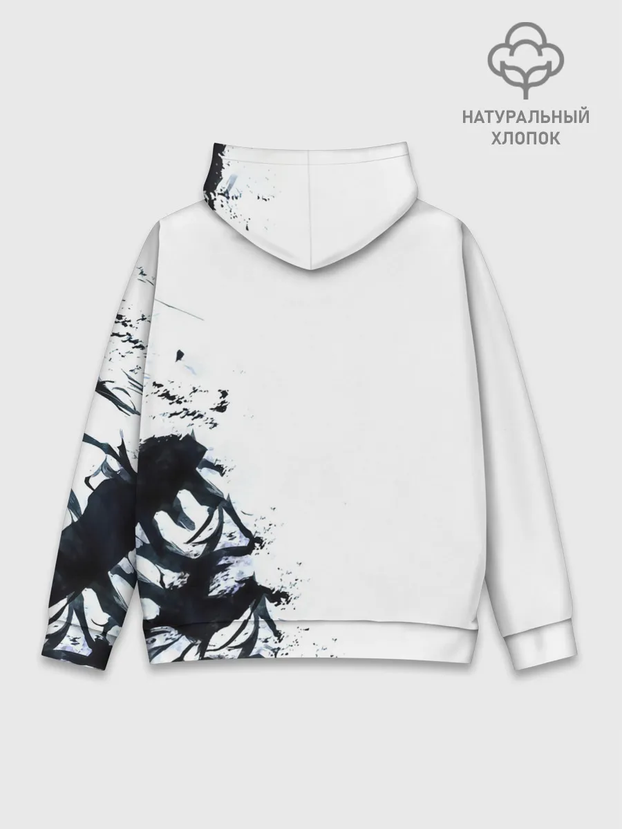 Худи мужской база хлопок / Kaneki Ken белая акварель