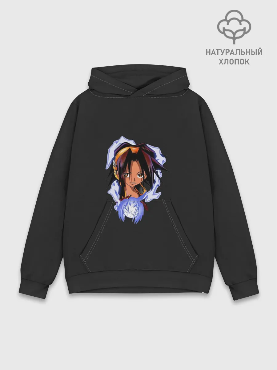 Худи мужской база хлопок / Shaman King Duet