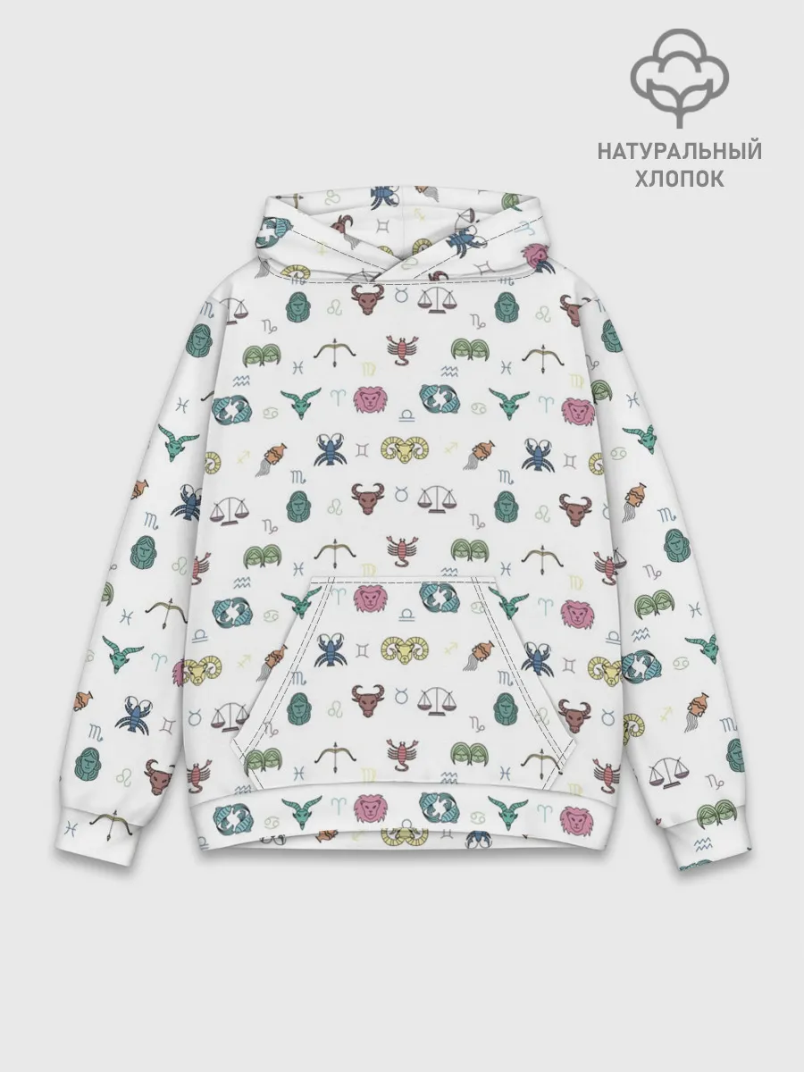 Худи мужской база хлопок / Знаки Зодиака