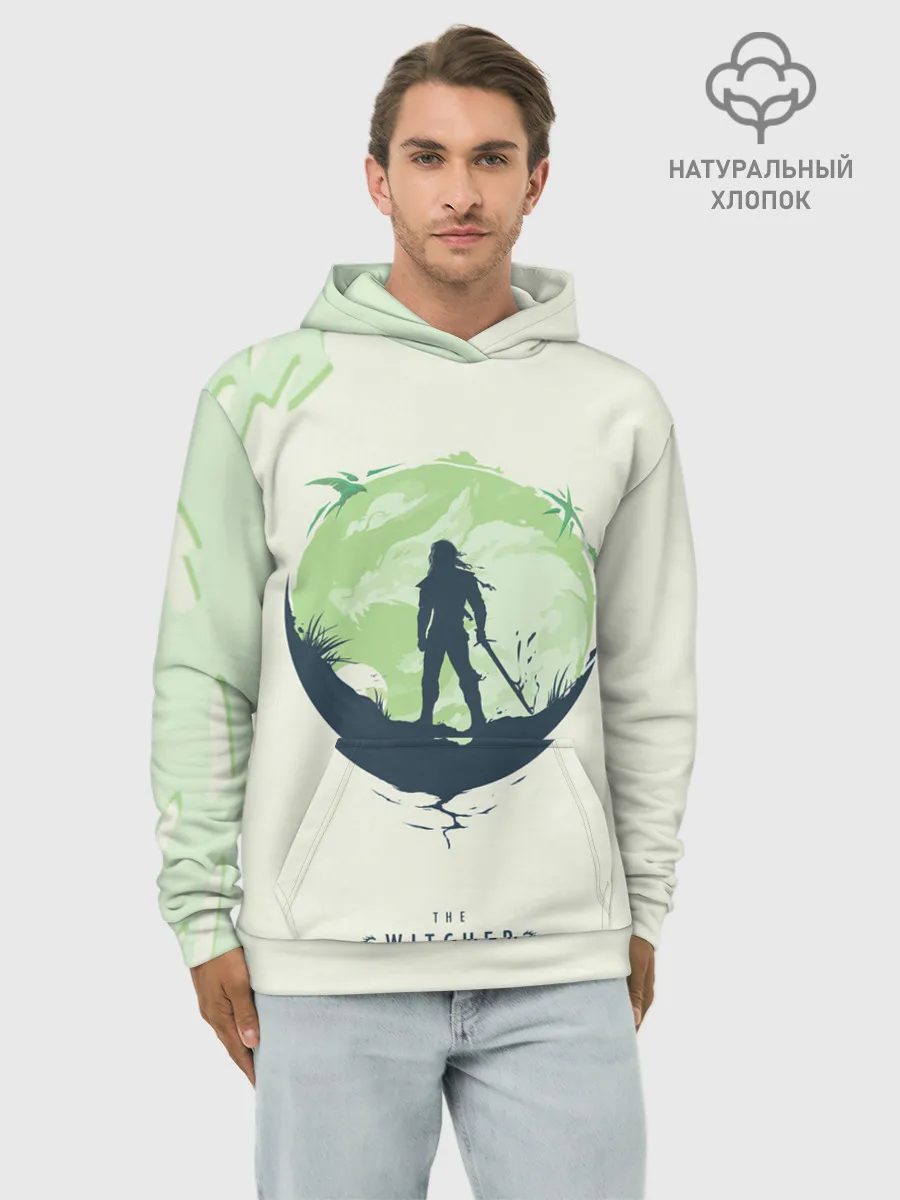 Худи мужской база хлопок / Школа волка