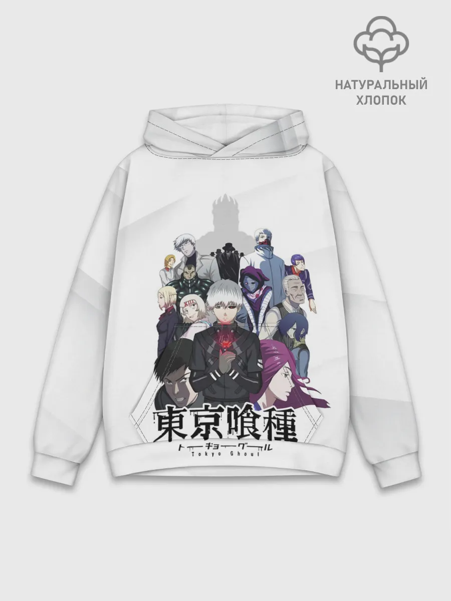 Худи мужской база хлопок / Канеки Кен и другие персонажи