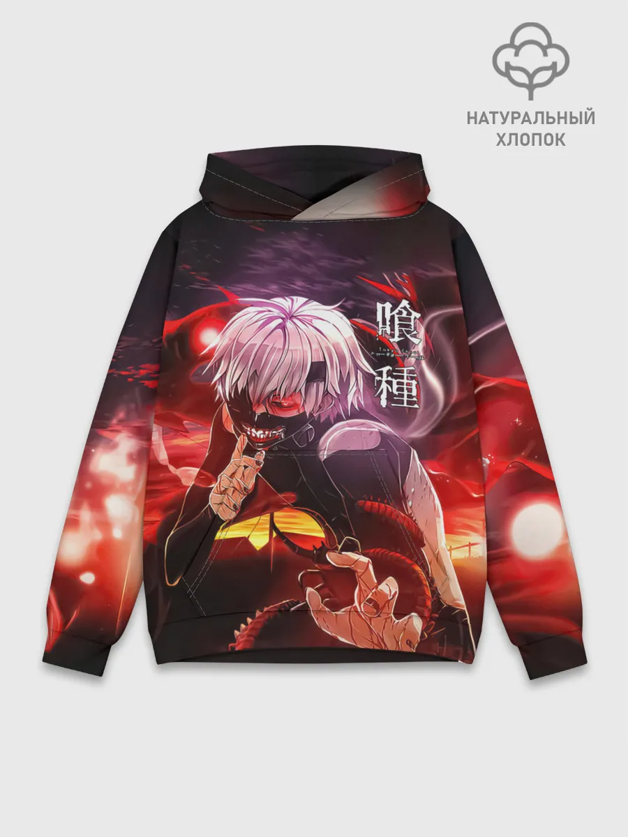 Худи мужской база хлопок / Загадочный Канеки Кен