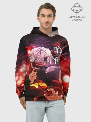 Худи мужской база хлопок / Загадочный Канеки Кен