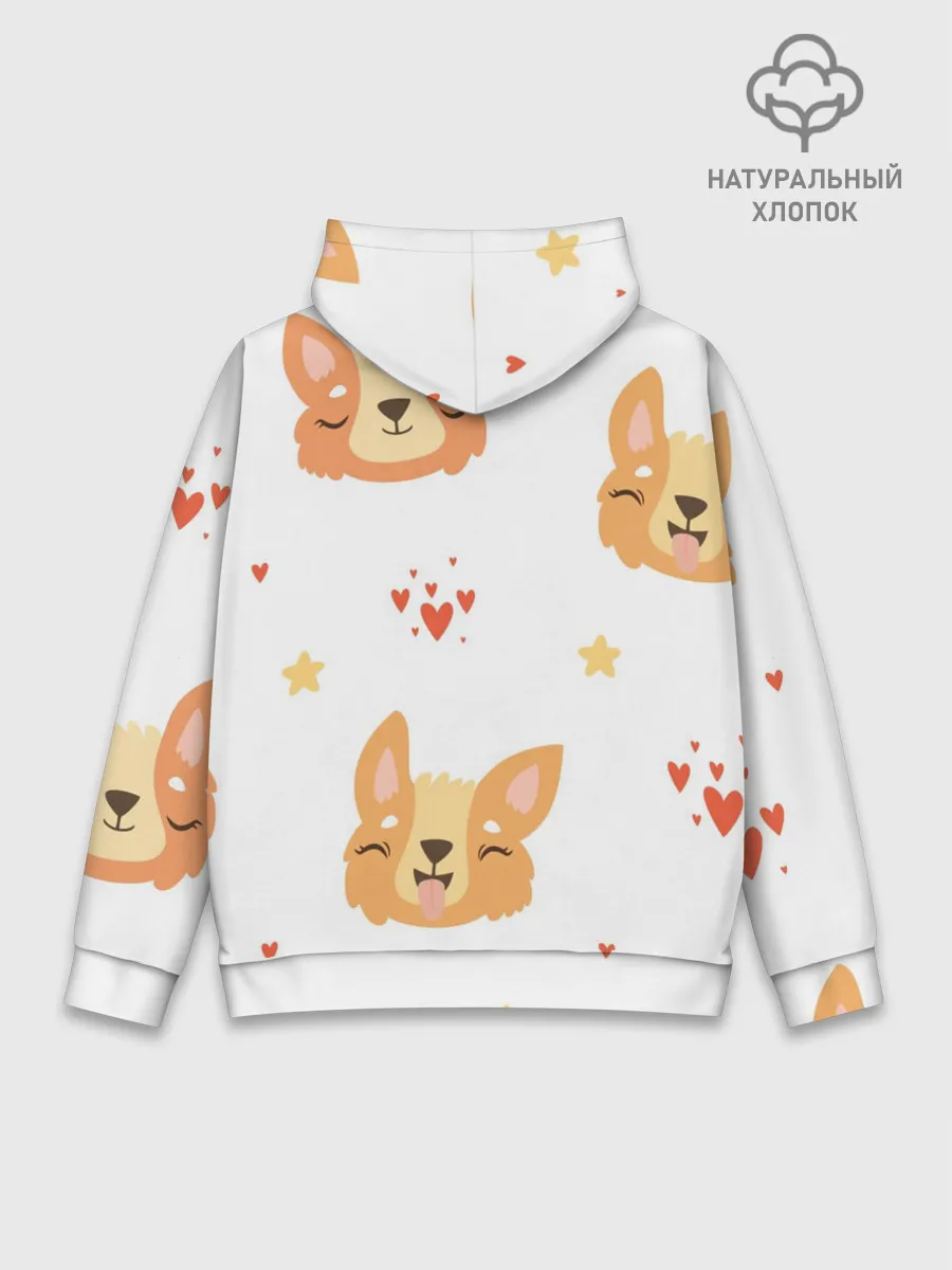 Худи мужской база хлопок / Милый Корги
