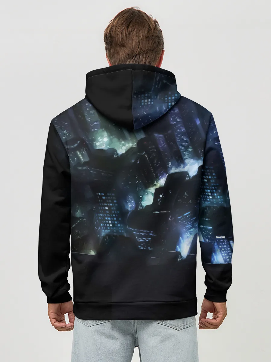 Худи мужской база хлопок / Токийский гуль ночной город