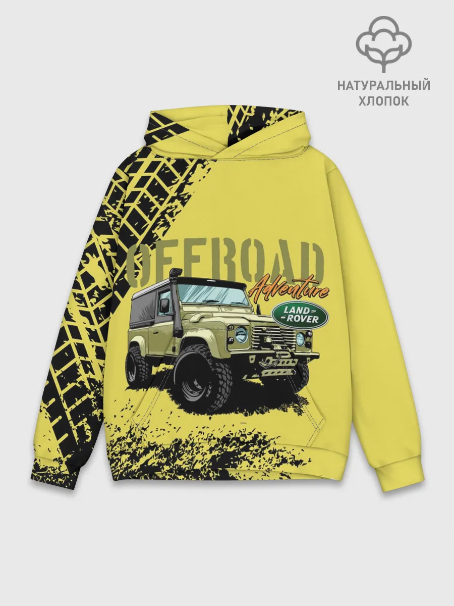 Худи мужской база хлопок / LAND ROVER