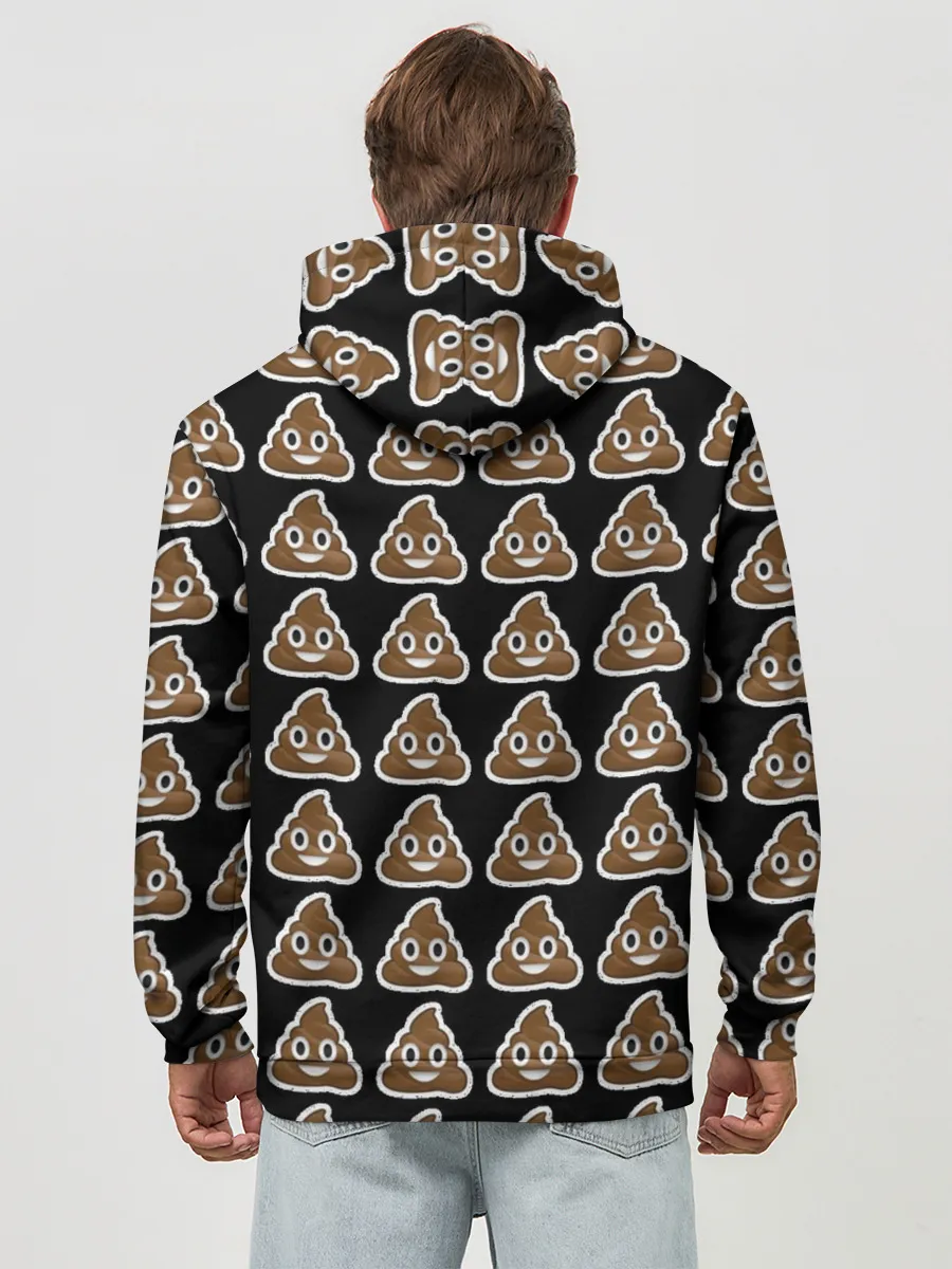 Худи мужской база хлопок / Pile of Poo on black