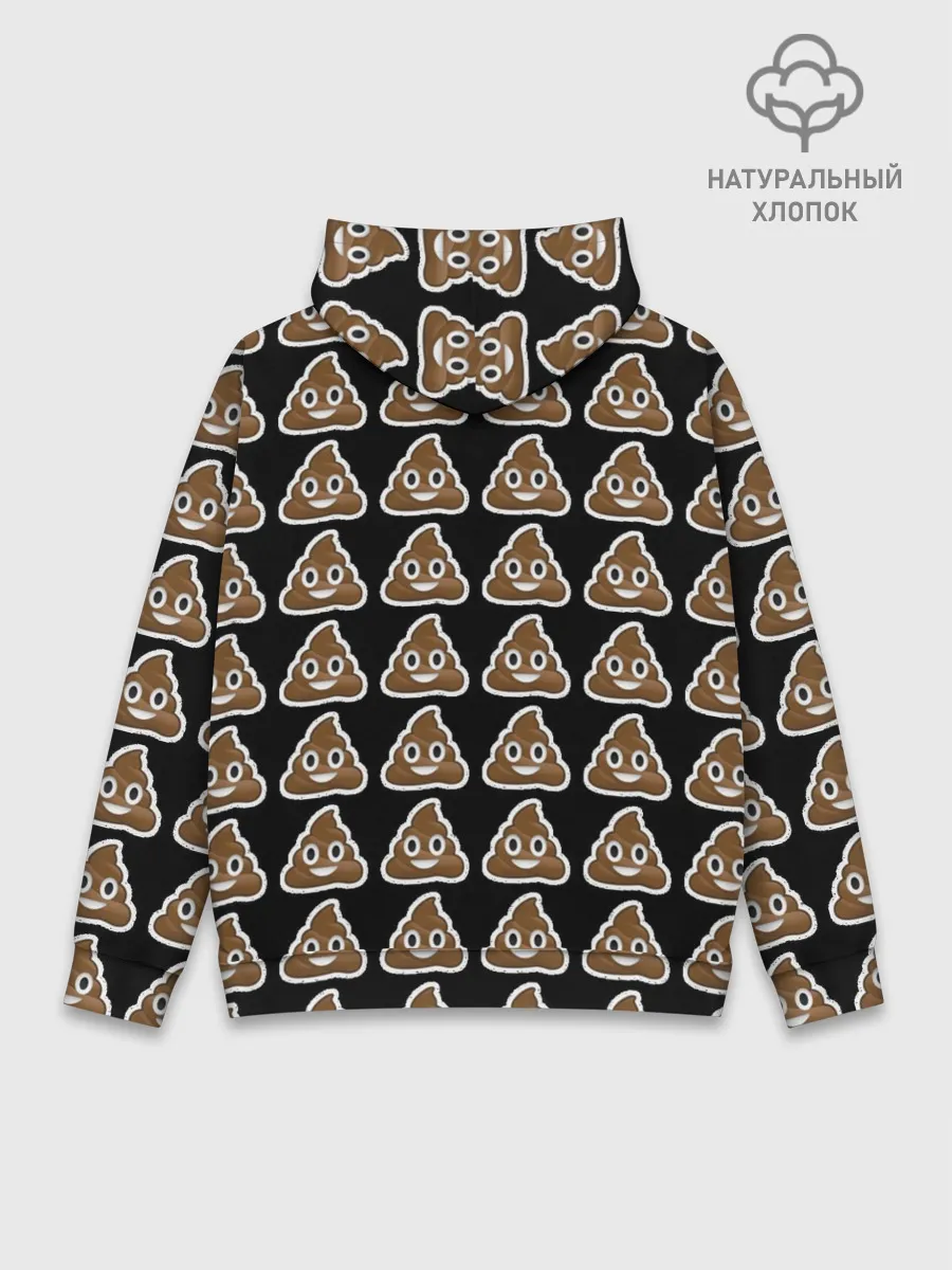 Худи мужской база хлопок / Pile of Poo on black