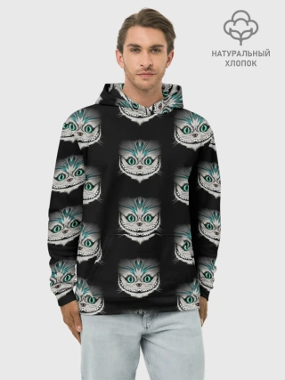 Худи мужской база хлопок / Чеширские котики