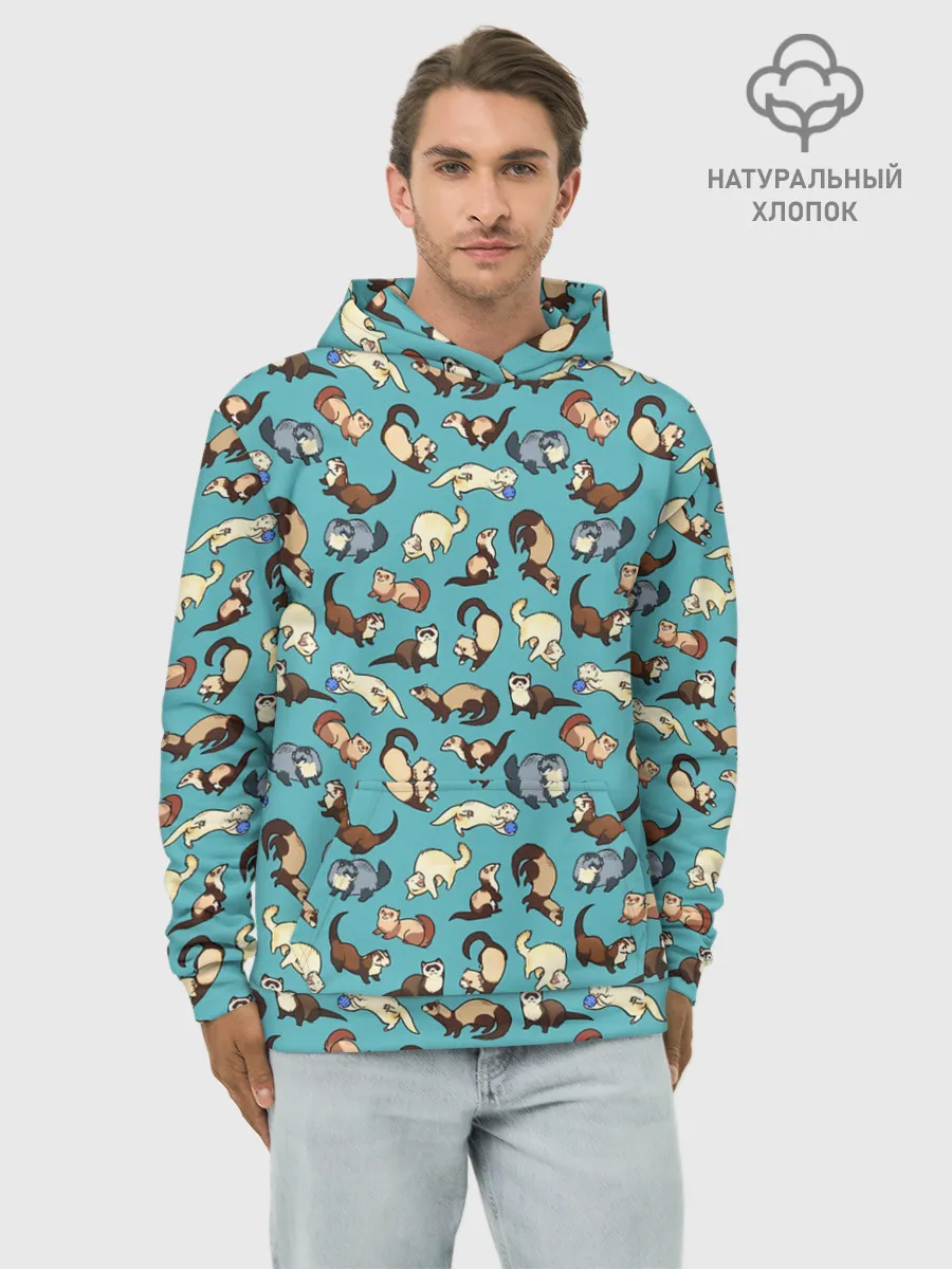 Худи мужской база хлопок / Соболи