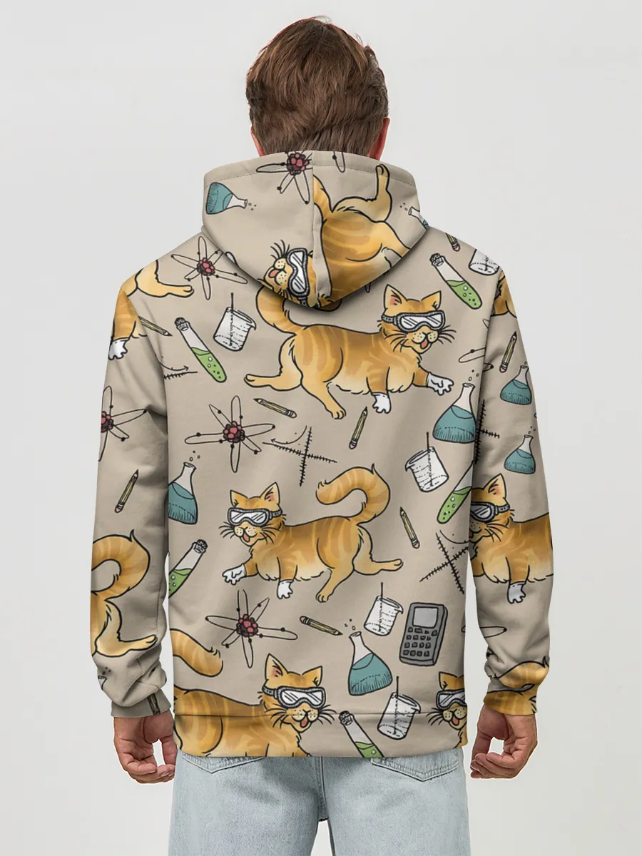 Худи мужской база хлопок / Котики и колбы