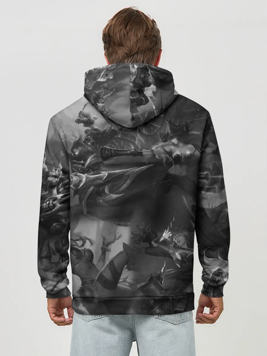 Худи мужской база хлопок / League of Legends Black&White