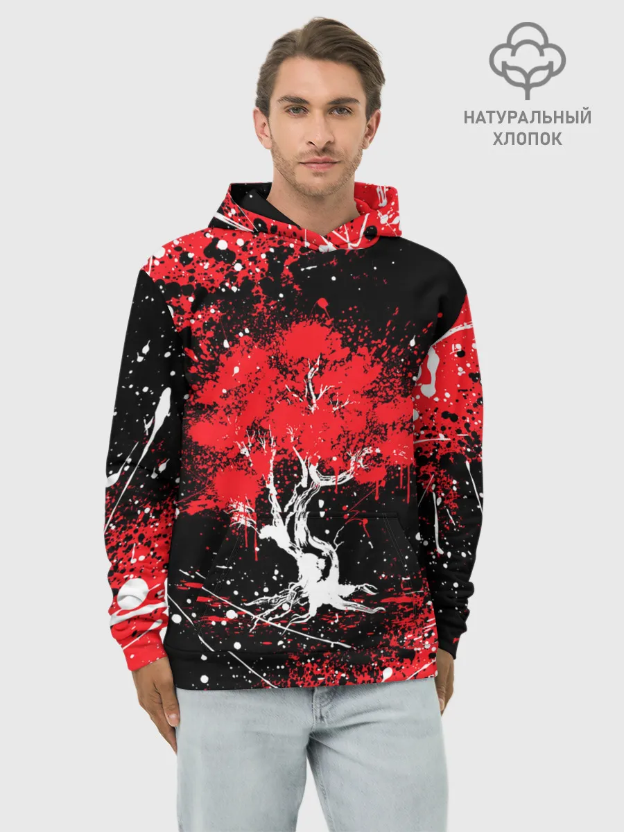 Худи мужской база хлопок / САКУРА | SAKURA | ВИШНЯ