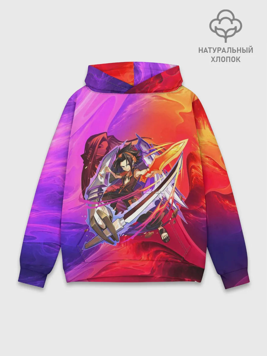 Худи мужской база хлопок / Шаман Кинг | Йо Асакура