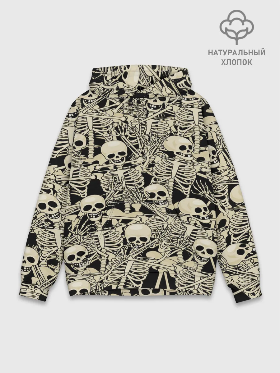 Худи мужской база хлопок / Skeleton