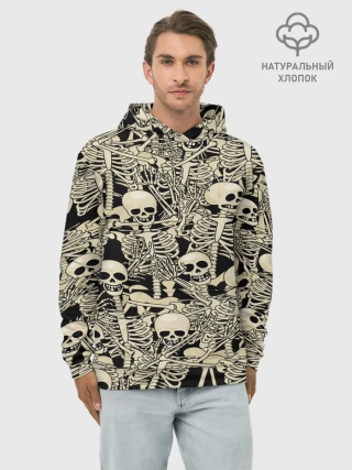 Худи мужской база хлопок / Skeleton