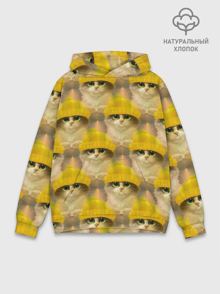 Худи мужской база хлопок / Котята
