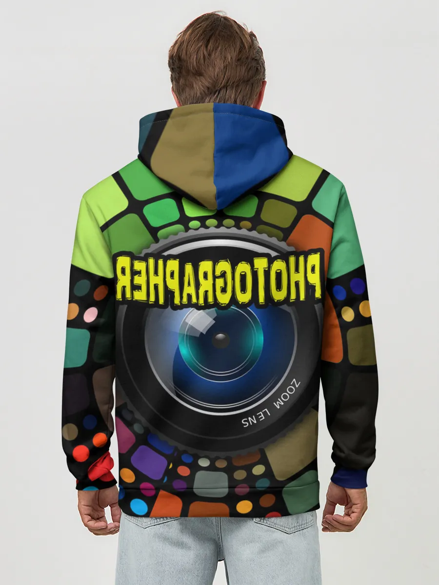 Худи мужской база хлопок / Фотограф и объектив