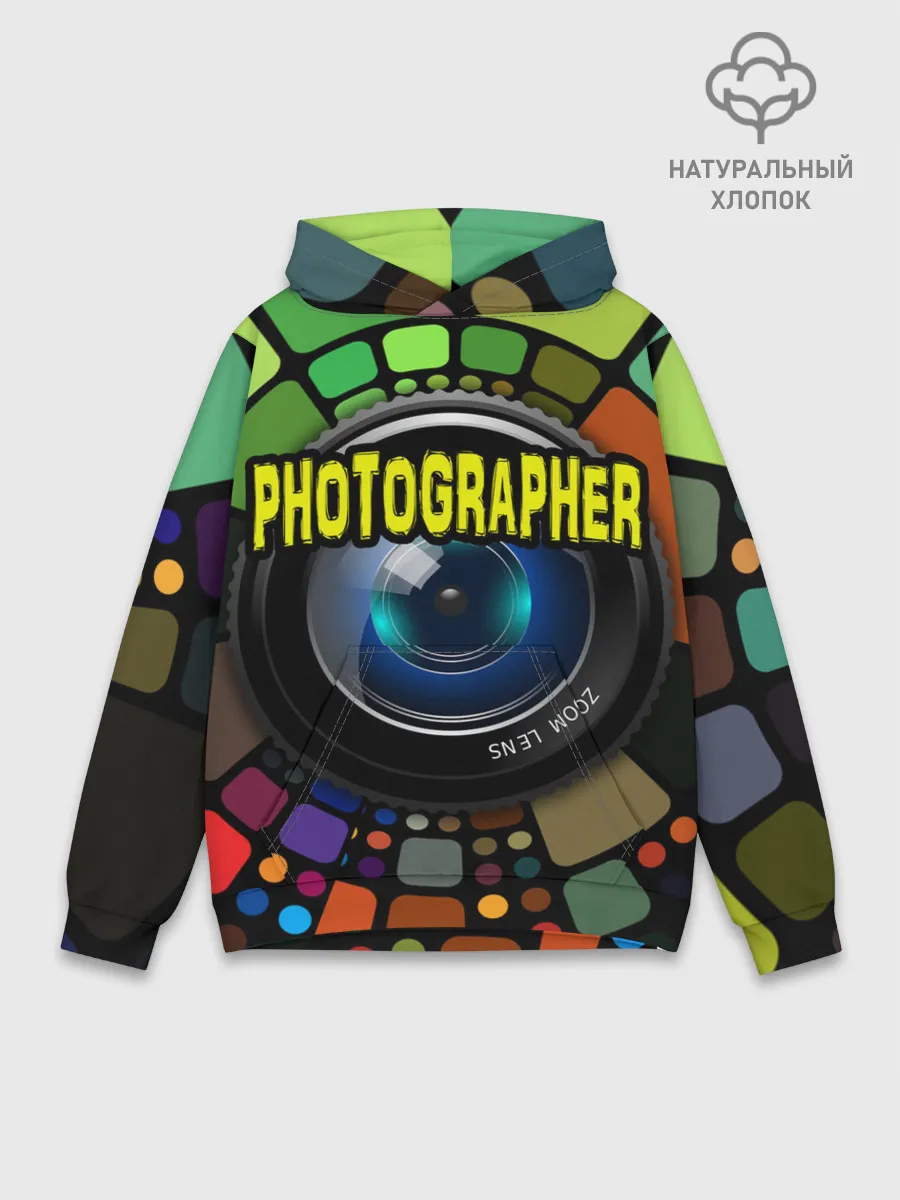 Худи мужской база хлопок / Фотограф и объектив