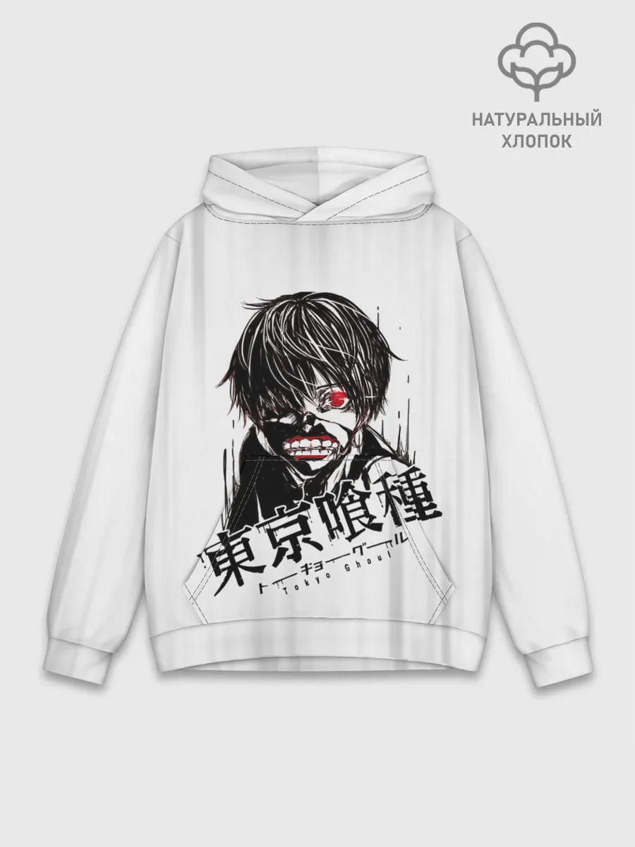 Худи мужской база хлопок / Токийский гуль грандж