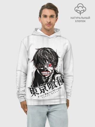 Худи мужской база хлопок / Токийский гуль грандж